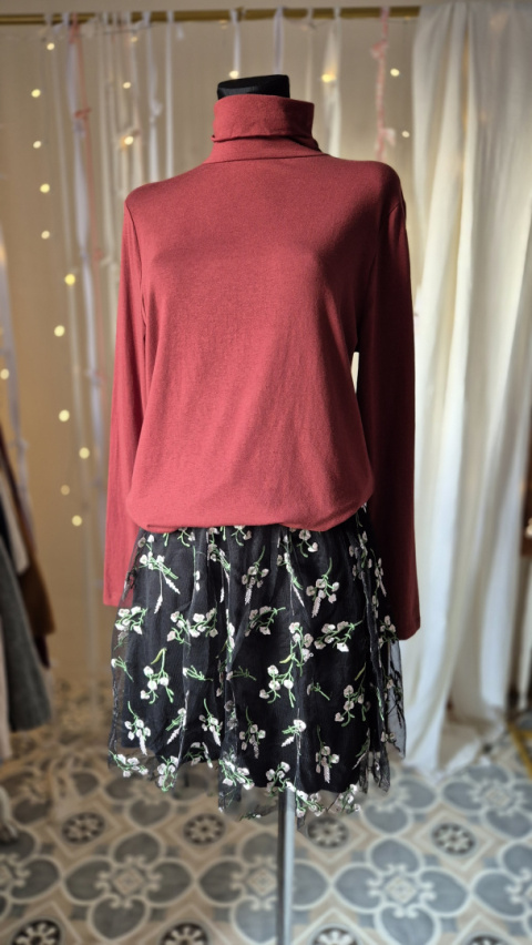 [XL] Modal+bawełna💜 golf brązowy