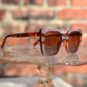 VINTAGE róż/pantera okulary z polaryzacją