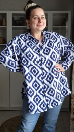 [XXL] 100% len koszula oversize tunika