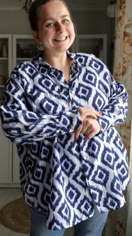 [XXL] 100% len koszula oversize tunika
