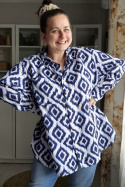 [XXL] 100% len koszula oversize tunika