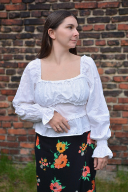 [M] Bluzka boho bawełna biała
