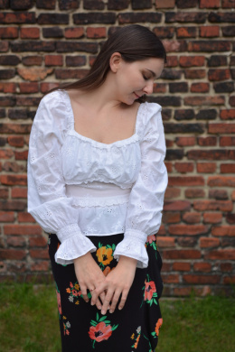 [M] Bluzka boho bawełna biała