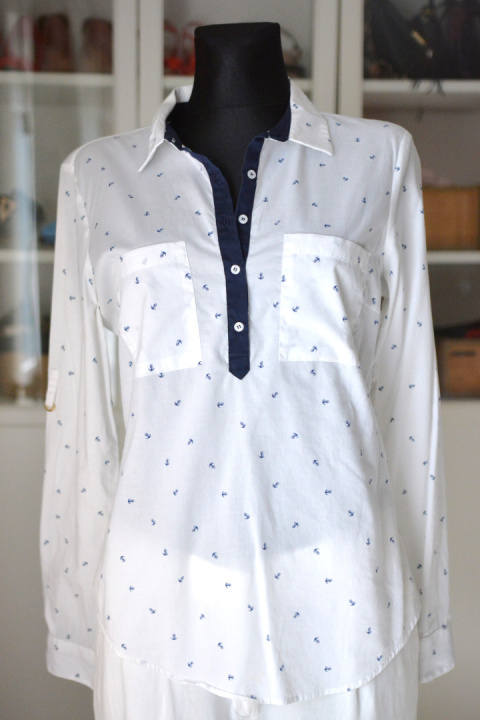 [M/L] Koszula Zara kotwice bawełna
