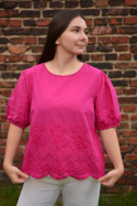 [M/L] Bluzka hafty purpurowa
