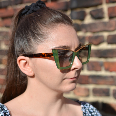 STRZIGA zielone/panterka okulary z polaryzacją STRZIGA zielone/panterka okulary z polaryzacją