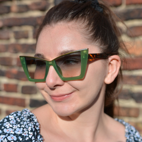 STRZIGA zielone/panterka okulary z polaryzacją STRZIGA zielone/panterka okulary z polaryzacją