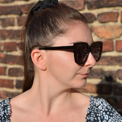 VINTAGE czarne okulary z polaryzacją VINTAGE czarne okulary z polaryzacją
