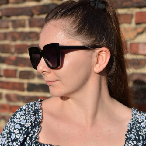 VINTAGE czarne okulary z polaryzacją VINTAGE czarne okulary z polaryzacją