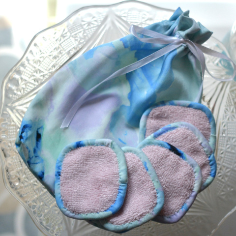 Waciki wielorazowe komplet blue Waciki wielorazowe komplet blue