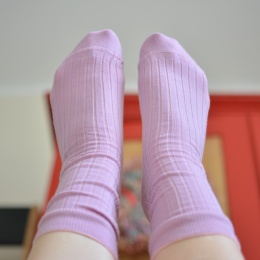 [35-37] Merino prążek barbie skarpety