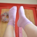 [35-37] Merino prążek barbie skarpety