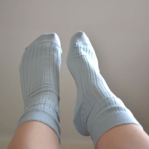 [35-37] Merino prążek szałwia skarpety