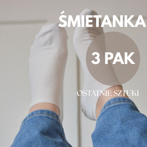 [41-43] 3PAK letnie zoki len+bawełna (stopki)