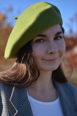 Groszek beret 100% wełna, polska produkcja