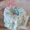 Jedwab midi/maxi gumka upcykling scrunchie JASNA MIĘTA