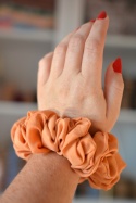 Jedwab maxi gumka upcykling scrunchie LETNI ZACHÓD