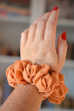 Jedwab maxi gumka upcykling scrunchie LETNI ZACHÓD