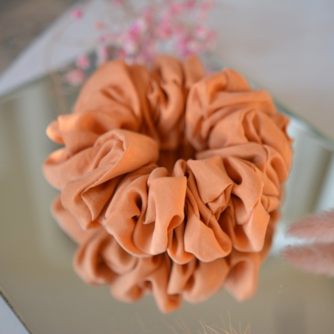 Jedwab maxi gumka upcykling scrunchie LETNI ZACHÓD