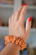 Jedwab mini gumka upcykling scrunchie LETNI ZACHÓD