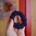 Jedwab mini mini gumka upcykling scrunchie GRANAT I BORDO