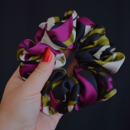 Jedwab maxi gumka upcykling scrunchie cztery kolory <3