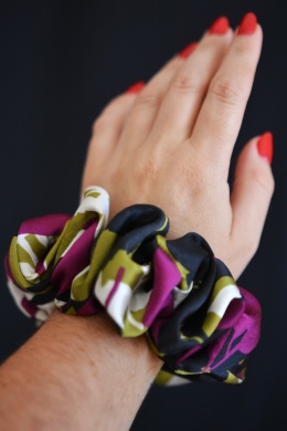Jedwab maxi gumka upcykling scrunchie cztery kolory <3