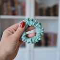 Jedwab mini gumka upcykling scrunchie MIĘTA