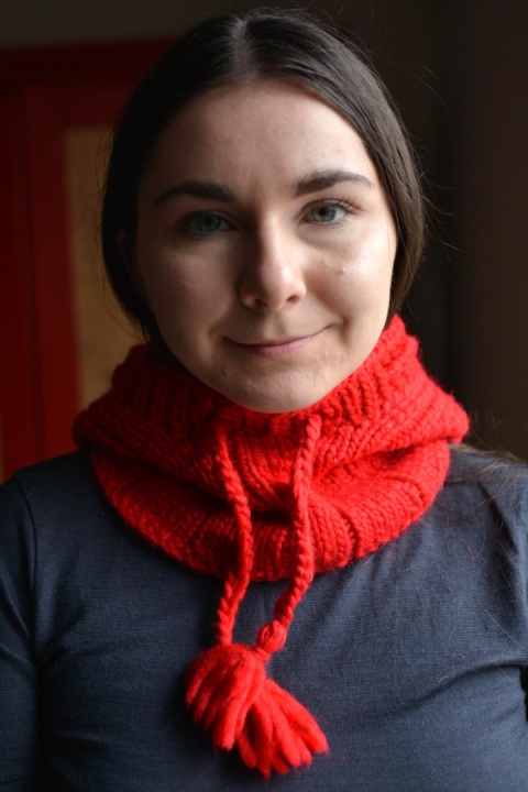 100% wełna balaklava kominiarka CZERWIEŃ kapturek handmade 100% wełna balaklava kominiarka CZERWIEŃ kapturek handmade