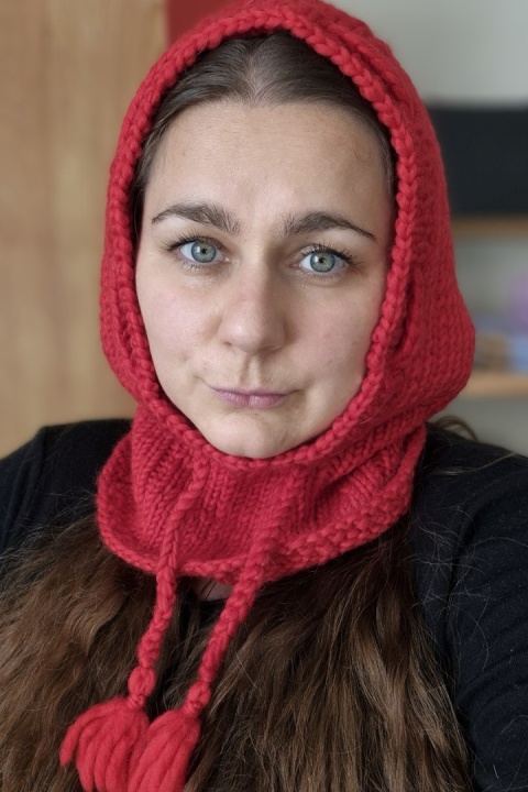 100% wełna balaklava kominiarka CZERWIEŃ kapturek handmade 100% wełna balaklava kominiarka CZERWIEŃ kapturek handmade