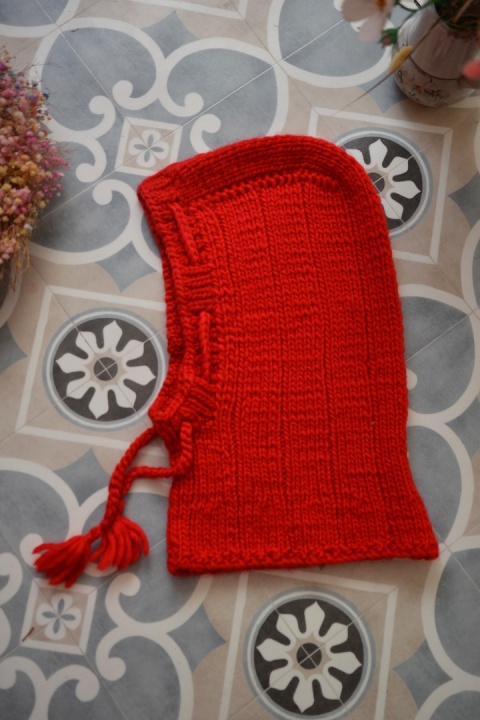 100% wełna balaklava kominiarka CZERWIEŃ kapturek handmade 100% wełna balaklava kominiarka CZERWIEŃ kapturek handmade
