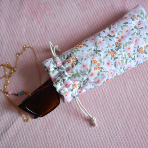 Etui Upcykling Łąka Kwietna - zielone liście