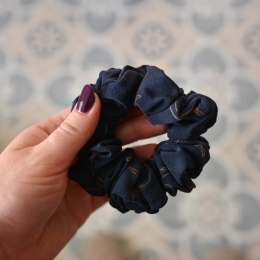 JAMNIKI Jedwab MIDI gumka upcykling scrunchie ANTRACYT