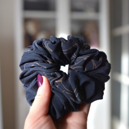 JAMNIKI Jedwab MAXI gumka upcykling scrunchie ANTRACYT