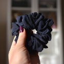 Jedwab MAXI gumka upcykling scrunchie ANTRACYT Jedwab MAXI gumka upcykling scrunchie ANTRACYT