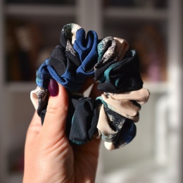 Jedwab MAXI gumka upcykling scrunchie SZRON I ATRAMENT