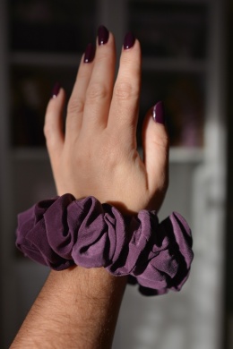 Jedwab MAXI/XL gumka upcykling scrunchie POWIDŁA