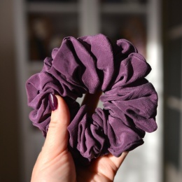 Jedwab MAXI/XL gumka upcykling scrunchie POWIDŁA
