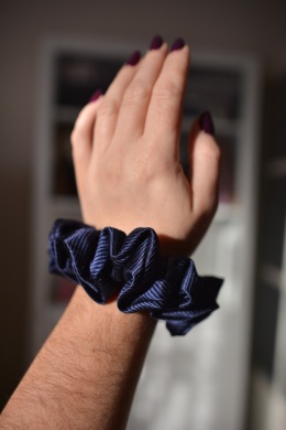 Jedwab midi/maxi gumka upcykling scrunchie GRANAT