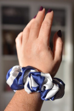 Jedwab MAXI gumka upcykling scrunchie paski