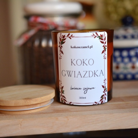 KOKO GWIAZDKA ❤ Duża świeca sojowa koko szanel (L)