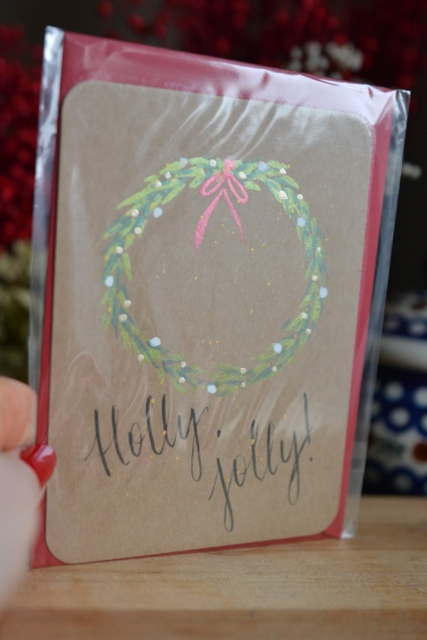 Kartka ręcznie malowana Minty Moose WARIANT DO WYBORU