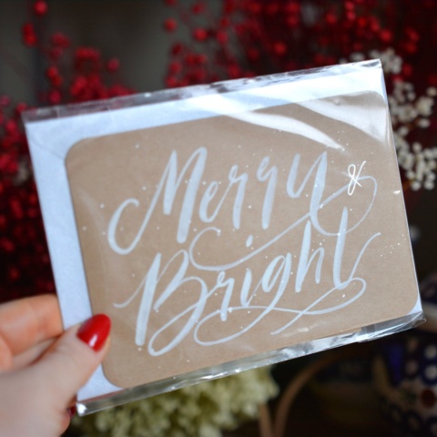 Kartka ręcznie malowana Minty Moose WARIANT DO WYBORU