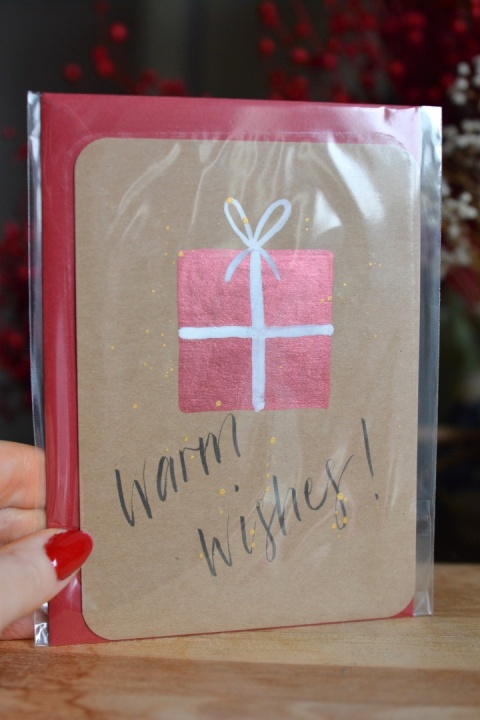 Kartka ręcznie malowana Minty Moose WARIANT DO WYBORU