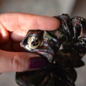 MYSZKI MIKI VINTAGE Jedwab MINI MINI gumka upcykling scrunchie CZERWIEŃ MYSZKI MIKI VINTAGE Jedwab MINI MINI gumka upcykling scrunchie CZERWIEŃ