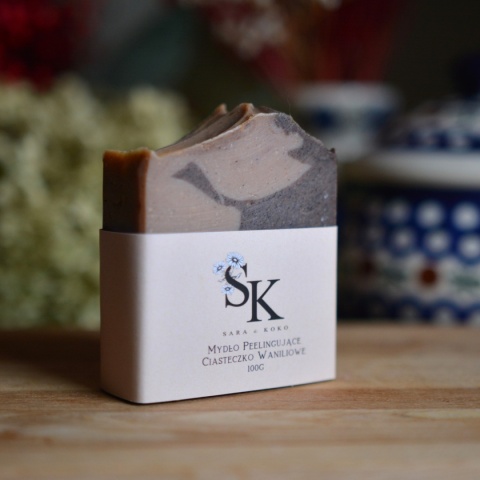 Waniliowe ciasteczko naturalne mydełko peelingujące Sara&Koko