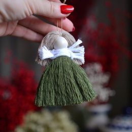 Zielona Anielica Hand Made makrama