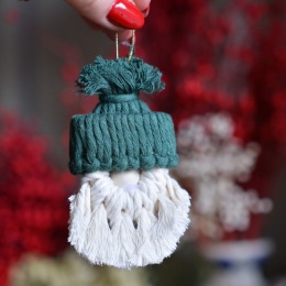 Skrzat mikołaj zielona czapka Hand Made