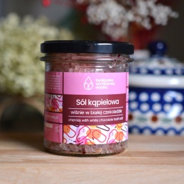 Sól do kąpieli wiśnie w białej czekoladzie BWM Bydgoska Wytwórnia Mydła