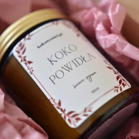 KOKO POWIDŁA ❤ świeca sojowa koko szanel (M - średnia) zapakowana na prezent KOKO POWIDŁA ❤ świeca sojowa koko szanel (M - średnia) zapakowana na prezent